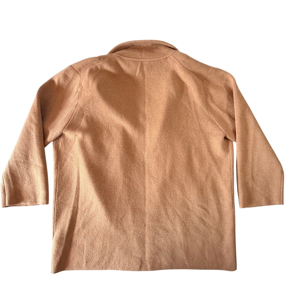 J.Crew 365 Sophie Open Front Sweater Blazer Womens Large Tan Merino Wool Blend - Picture 7 of 8